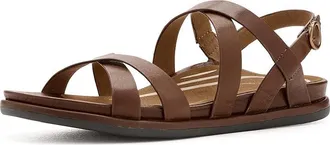 Aetrex Piper Adjustable Quarter Strap Sandals Womens Sandals Coffee : EU 43 (US Womens 11.5-12) M (B), Leather