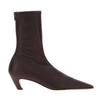 Khaite Arizona Stretch Ankle Boot - female - Khaite - Heeled Boots - Brown - 4 UK - Shoes