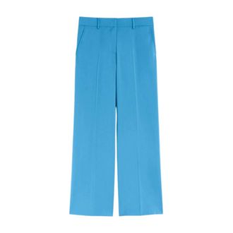 Max Mara Wide Trousers, female, Blue, Size: 2XL Casual Pants