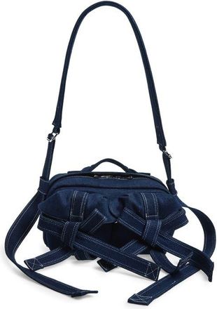 Simone Rocha Classic Bow Denim Crossbody Bag in Indigo at Nordstrom