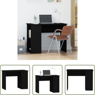 vidaXL Scrivania da ufficio - Scrivania Nera 100x55x75 cm in Legno Multistrato
