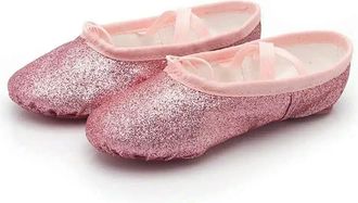 Generic GLDFW Glitter Ballet Yoga Gym Flat Slippers Pink Blue Rose Red Colors Ballet Dance Shoes Girls Children Women Teacher