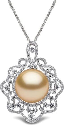 Yoko London Pendente in oro bianco 18 carati con perla dei Mari del Sud e diamanti - Argento