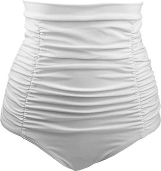 Generic Womens High Waisted Bikini Bottoms Swim Briefs Swimsuits Bathing Suit Ruched TummyControl SwimBottoms Swimming Briefs Swimwear Board Shorts Quick Dryi