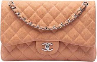 Chanel Pre-owned Double Flap Shoulder Bag - Dames - Vintage Schoudertas - Bruin - ONE Size - Leer - Vintage
