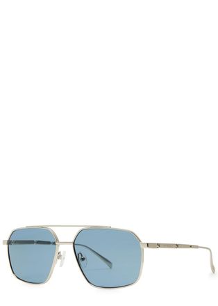 Alexander McQueen Alexander Mcqueen Aviator-style Sunglasses - Silver - One Size