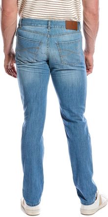 Brunello Cucinelli Light Blue Cotton Slim Jeans - Blue