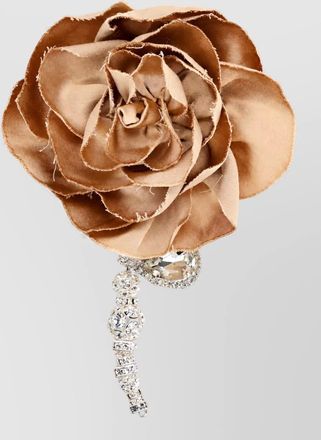 Magda Butrym crystal-embellished floral brooch