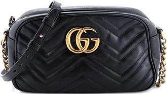 Gucci GG Marmont Shoulder Bag Matelasse Leather Small crossbody bag - Zwart