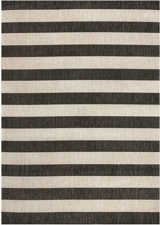 Jonathan Y Designs Negril Two-Tone Wide Stripe Indoor/Outdoor Area Rug in Black/beige at Nordstrom, Size 2Ft 0In X 8Ft 0In