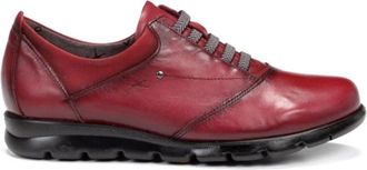 Fluchos Bordeaux Casual Dames Leren Schoenen - Dames - Sneakers - Rood - 39 EU - Leer - Schoenen