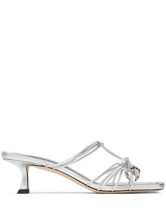 Jimmy Choo London Jemma 50mm leather sandals - Silver