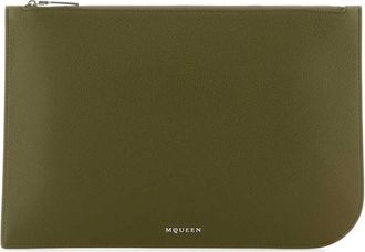 Alexander McQueen Groene leren Sling Pouch - Heren - Tassen - Groen - ONE Size - Tassen
