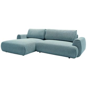 Vente-Unique Vente-unique - Divano letto angolo a sinistra in Tessuto testurizzato blu - monelia
