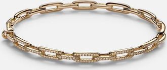 David Yurman Bracciale Stax Chain Link in oro 18kt con diamanti