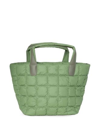 VeeCollective quilted top-handles tote bag - women - Recycled Nylon - One Size - Green
