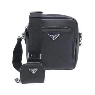 Prada Pre-owned 2Vh168 Softy Schoudertas - Heren - Pre-owned - Zwart - Maat: ONE Size Leer