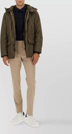 Woolrich long quilted jacket adjustable hood