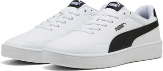Puma Sneaker PUMA COURT CLASSIC CLEAN, Damen, Gr. 42,5, puma wei&szlig;, puma schwarz, Synthetik, Schuhe Sneaker