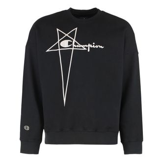 Rick Owens Heren, Sweatshirts & Hoodies, Zwart, Maat: XL Katoen