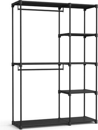 Songmics Perchero de metal y tela de 43 x 124 x 182 cm de color negro