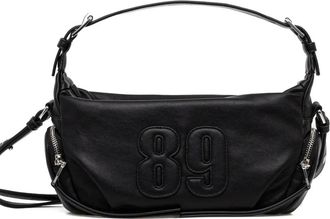 DKNY embossed-number shoulder bag - women - Polyurethane - OS - Black