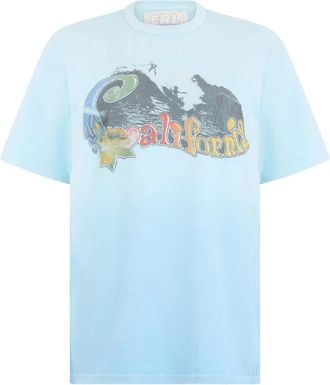 ERL California Wave T-Shirt - Heren - T-shirts - Blauw - M - Katoen - Tops
