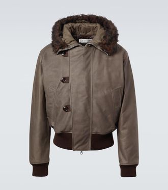Our Legacy Compel shearling-trimmed leather jacket