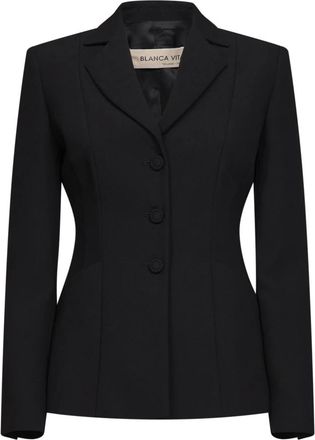 Blanca Vita Gregis 3024 Blazer - Dames - Blazers - Zwart - L - Leer - Jassen