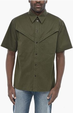 Bottega Veneta Cotton Short-Sleeve Shirt With Double Chest Pocket size 46