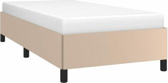 vidaXL Estructura Cama Sin Colch&oacute;n Cuero Sint&eacute;tico Capuchino 100x200cm Vidaxl