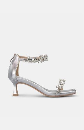 Alma En Pena Mini Heel Sandal in Metallic Silver at Nordstrom, Size 37