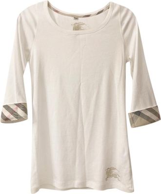 Burberry Nova Check Short Sleeve Top Size M