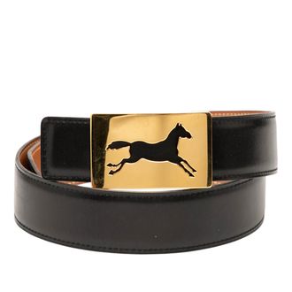 Herm&egrave;s Tweedekans Box Calf Paardgesp Ceintuur