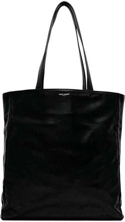 Saint Laurent Black Leather Tote Bag (Pre-Owned)