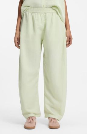 Boss Orange by Hugo Boss Linen Blend Balloon Trousers in Cucumber at Nordstrom, Size 12