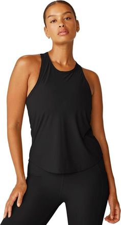 Beyond Yoga Womens Beyond Yoga Powerbeyond Lite Resilient Tank Top Black Scoop Neck RED1156