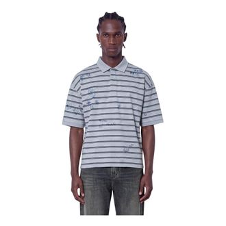 VETEMENTS Polo Rayado - Tops - Hombre - Gris - XL