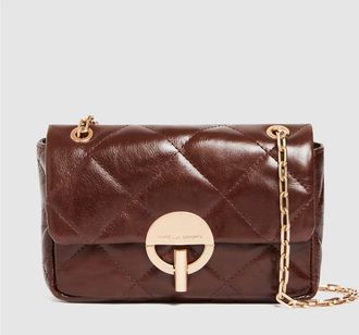 Vanessa Bruno Moyen Sac Moon Cuir Verni Chocolat