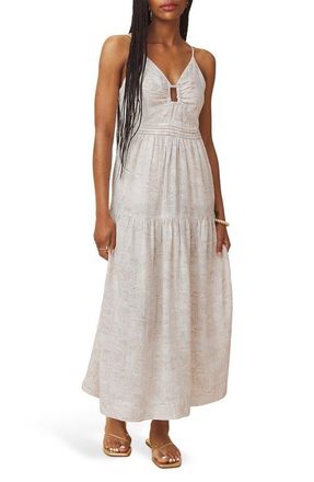 Splendid Darcy Stamp Print Maxi Dress in Light Fawn/Stamp Print at Nordstrom, Size X-Large