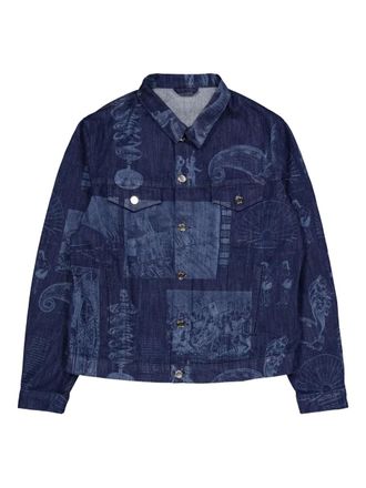 Études Studio x Batia Suter Kentucky printed denim jacket - Blue
