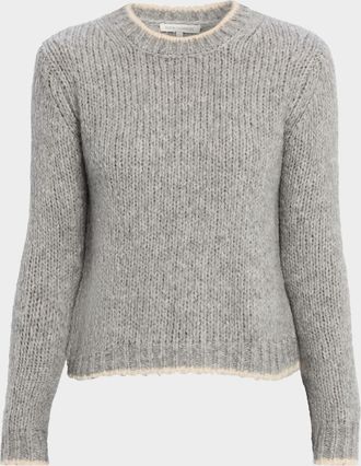 Sofiacashmere Crewneck Boucle Knit Sweater