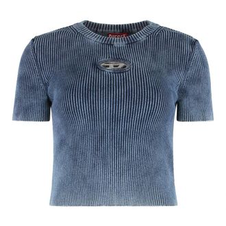 Diesel T-Shirts, female, Blue, M, M-Anchor-A-SS T-shirt