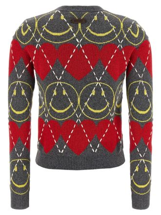 Moschino Womens Multicolor Wool Cardigan Clothing