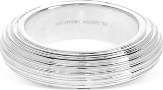 LI&Eacute; STUDIO Amelia geribbelde ring - Zilver