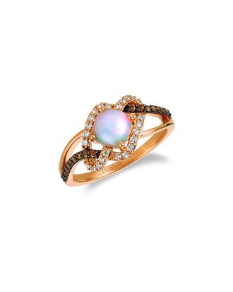 Le Vian 14K 0.36 Ct. Tw. Diamond & Opal Eternity Ring