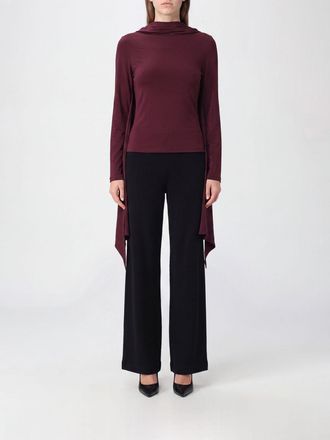 Rotate Blusa slim fit in viscosa con maniche lunghe e collo a fusciacca