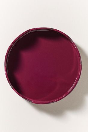 Addison Ross Blue Lacquered Round Scallop Tray