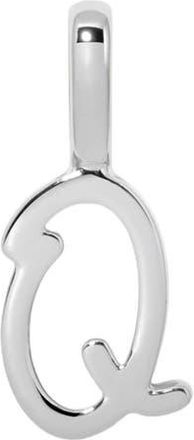 Made by Mary Script Initial Charm Silver in Silver Initial Q at Nordstrom