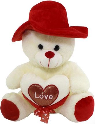 Trade Shop Trade Shop - Orso In Peluche Con Cuore Love Cappello Pupazzo Regalo San Valentino 35 Cm 67921